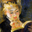 The Reader (Young Woman Reading a Book) 1876 by Renoir Art Print (6 Sizes)