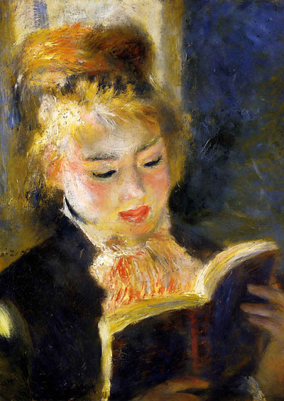 The Reader (Young Woman Reading a Book) 1876 by Renoir Art Print (6 Sizes)