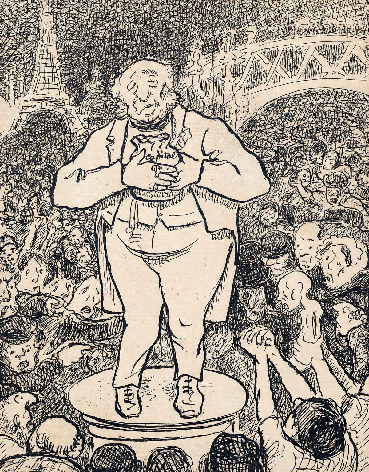 The War of Haves and Have Nots Art Print 1894 by Camille Pissarro (6 Sizes)