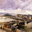 The Pont Boieldieu, Rouen, Rain Effect Art Print 1896 by Pissarro (6 Sizes)