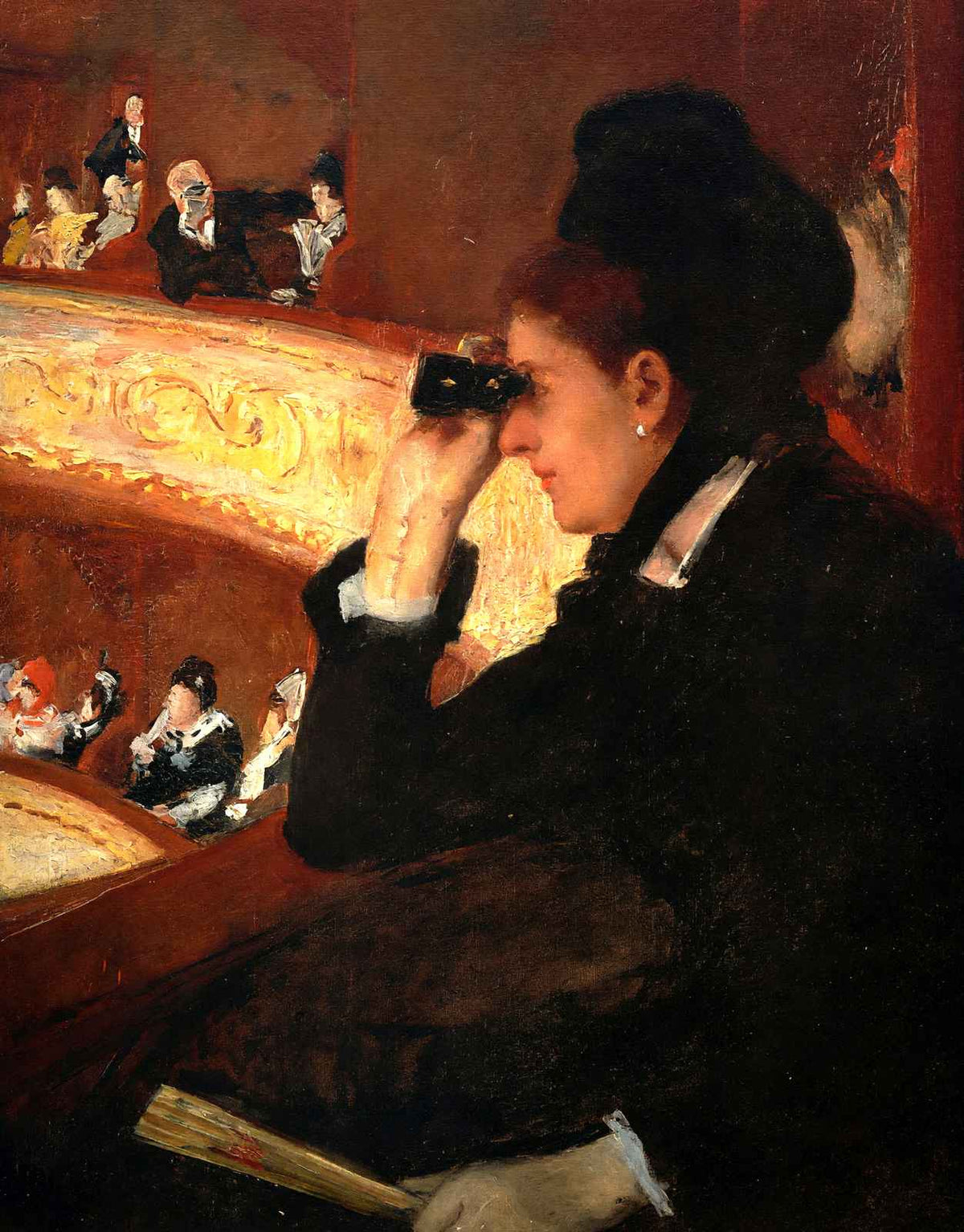 The Opera 1878 Painting by Mary Cassatt Fine Art Print (6 Sizes) - Enhanced