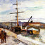 The Port of Rouen 1883 Painting by Camille Pissarro Fine Art Print (6 Sizes)
