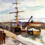 The Port of Rouen 1883 Painting by Camille Pissarro Fine Art Print (6 Sizes)