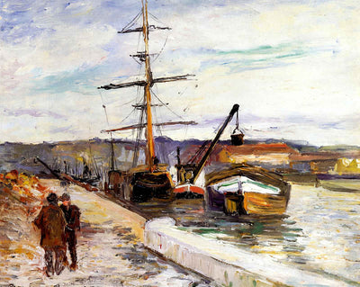 The Port of Rouen art print by Camille Pissarro (1883)