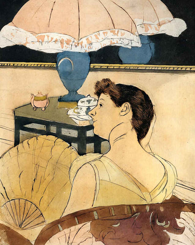 The Lamp fine art print by Mary Cassatt (1891)