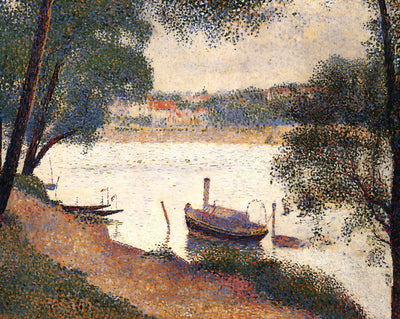 The Seine at La Grande Jatte in the Spring art print by Georges Seurat (1888)