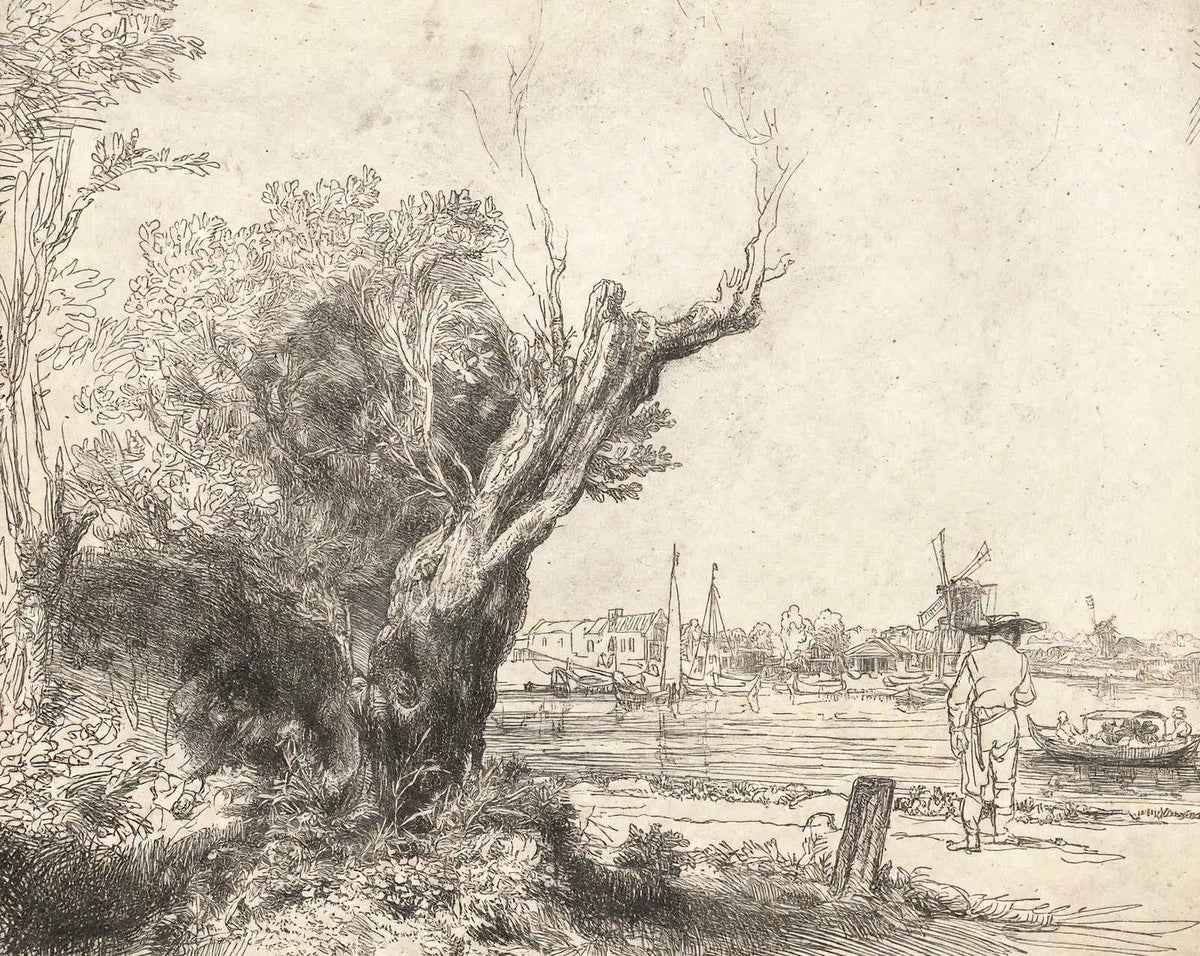 The Omval drawing by Rembrandt (1645)