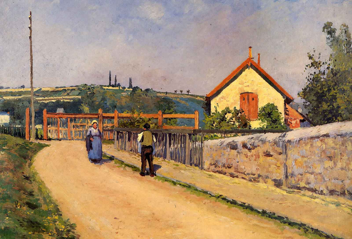 The Railroad Crossing at Les Patis 1873 by Camille Pissarro Art Print (6 Sizes)