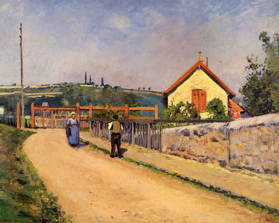 The Railroad Crossing at Les Patis fine art print by Camille Pissarro (1873)