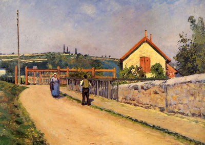 The Railroad Crossing at Les Patis 1873 by Camille Pissarro Art Print (6 Sizes)
