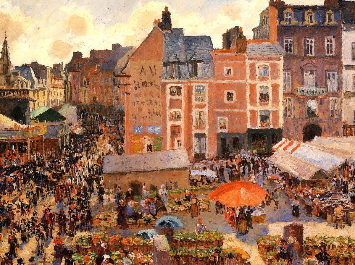 The Fair, Dieppe Sunny Afternoon Art Print 1901 by Camille Pissarro (6 Sizes)