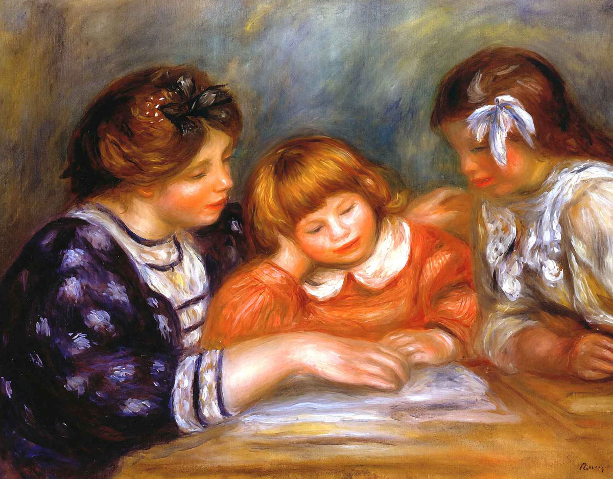 The Lesson 1906 Painting by Pierre-Auguste Renoir Fine Art Print (6 Sizes)