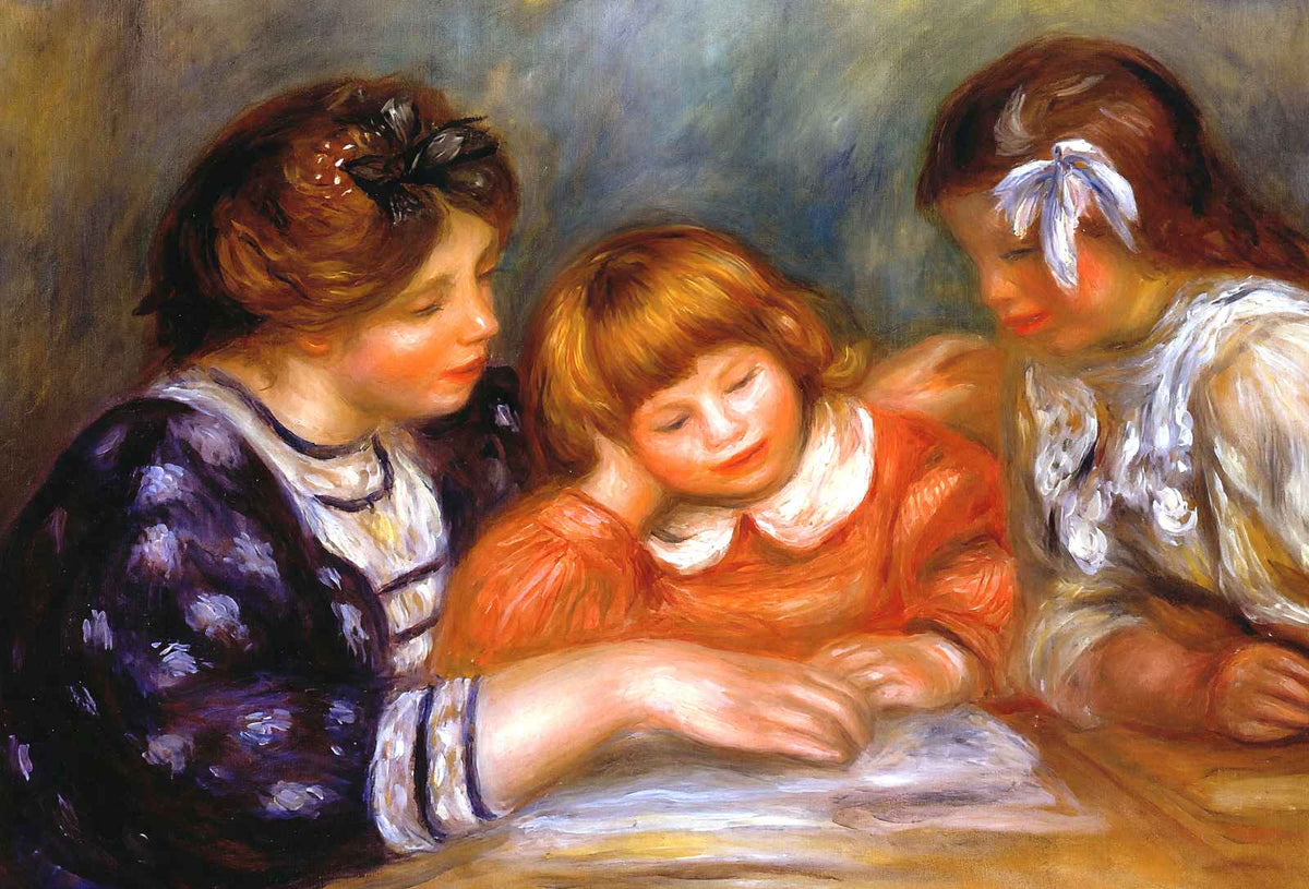 The Lesson 1906 Painting by Pierre-Auguste Renoir Fine Art Print (6 Sizes)