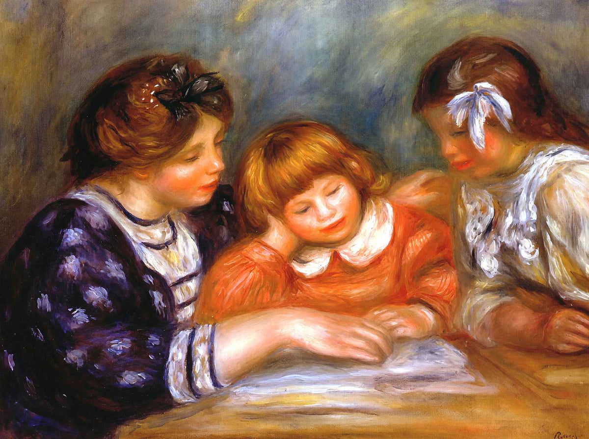 The Lesson 1906 Painting by Pierre-Auguste Renoir Fine Art Print (6 Sizes)
