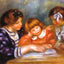 The Lesson (1906) fine art print by Pierre-Auguste Renoir (1906)