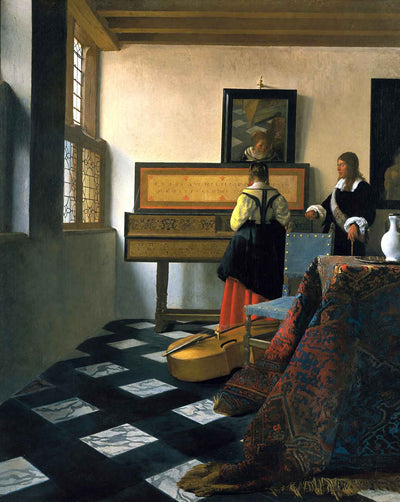 The Music Lesson art print by Johannes Vermeer (1665)
