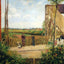 The Railroad Bridge at Bedford Park painting by Camille Pissarro