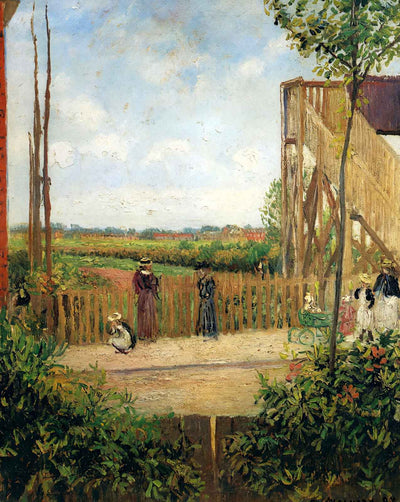The Railroad Bridge at Bedford Park painting by Camille Pissarro