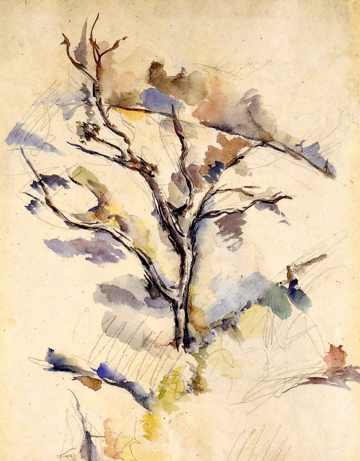 The Oak Art Print 1885 Painting by Paul Cezanne (6 Sizes) - Archival Paper