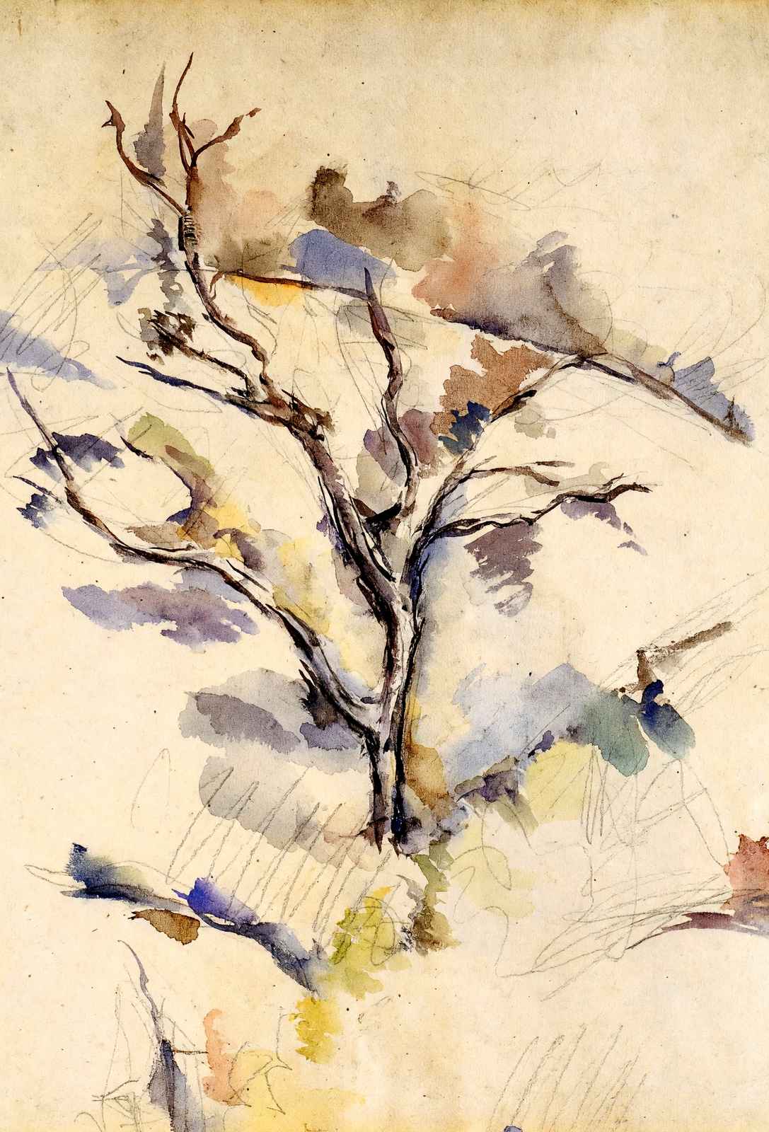 The Oak Art Print 1885 Painting by Paul Cezanne (6 Sizes) - Archival Paper