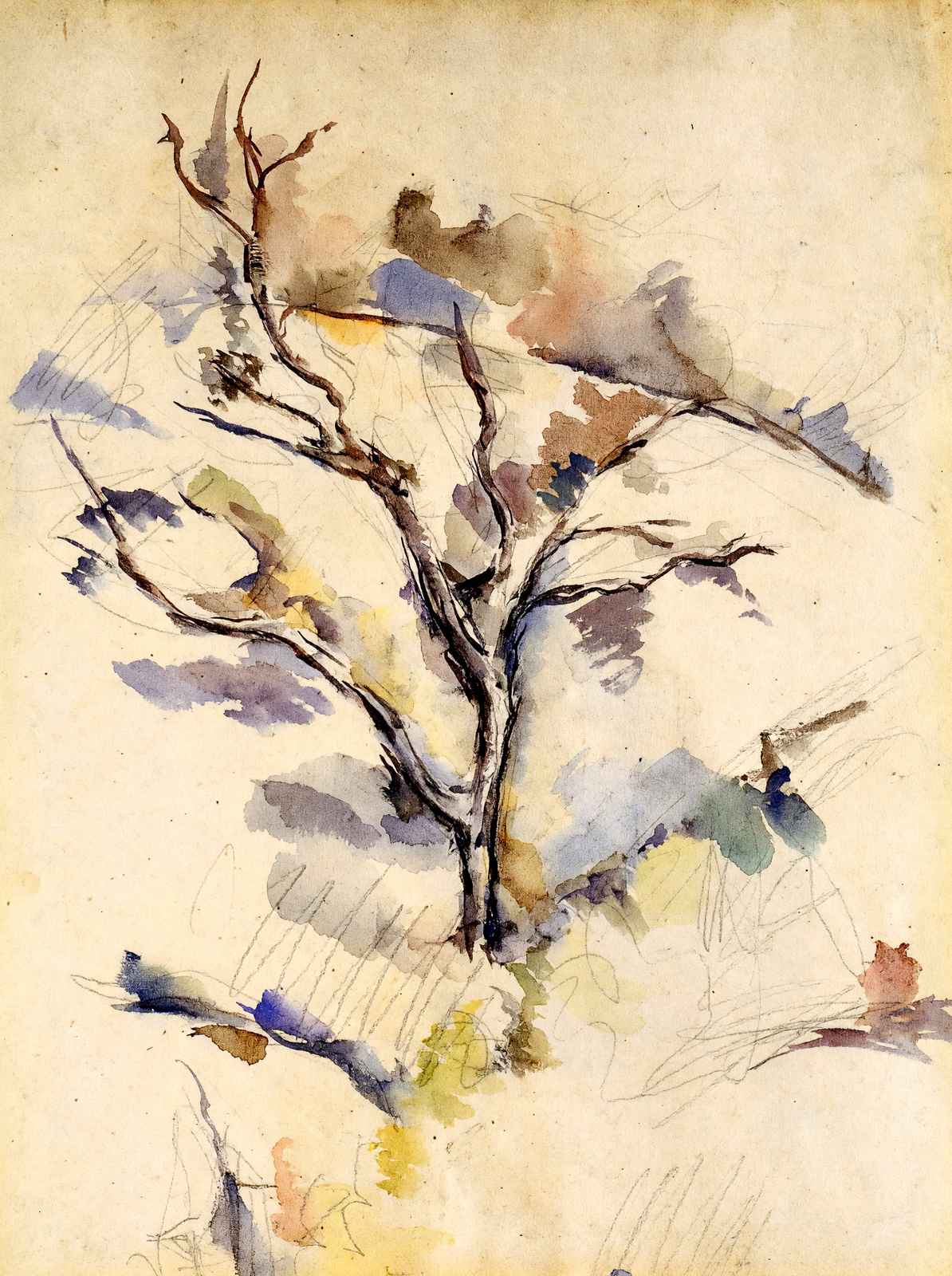 The Oak Art Print 1885 Painting by Paul Cezanne (6 Sizes) - Archival Paper