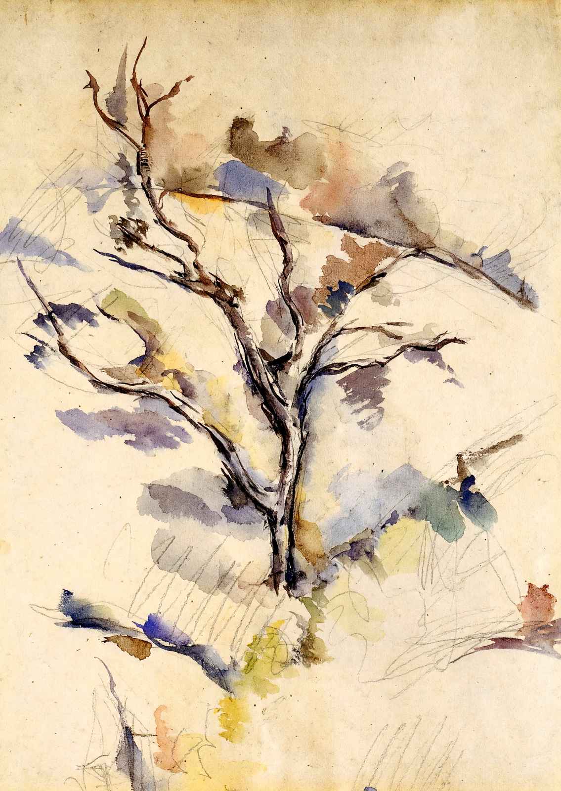 The Oak Art Print 1885 Painting by Paul Cezanne (6 Sizes) - Archival Paper