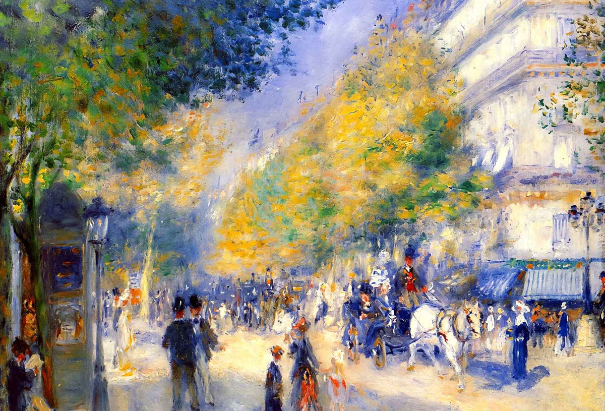 The Great Boulevards Art Print 1875 Painting by Pierre-Auguste Renoir (6 Sizes)