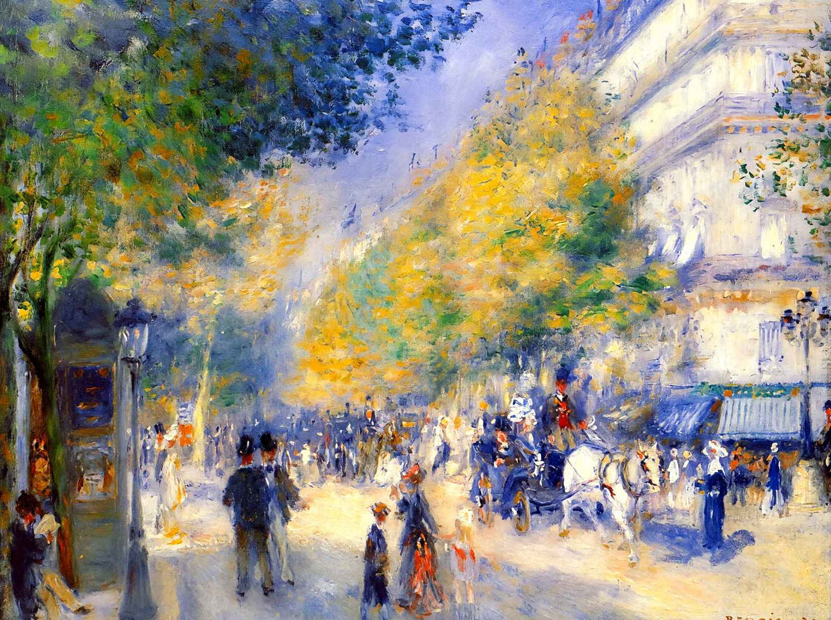 The Great Boulevards Art Print 1875 Painting by Pierre-Auguste Renoir (6 Sizes)
