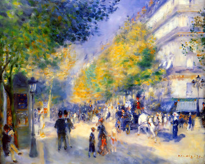The Great Boulevards Painting by Pierre-Auguste Renoir 8x10" Art Print
