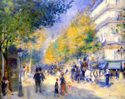 The Great Boulevards fine art print by Pierre-Auguste Renoir (1875)