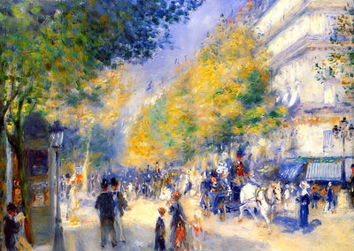 The Great Boulevards Art Print 1875 Painting by Pierre-Auguste Renoir (6 Sizes)