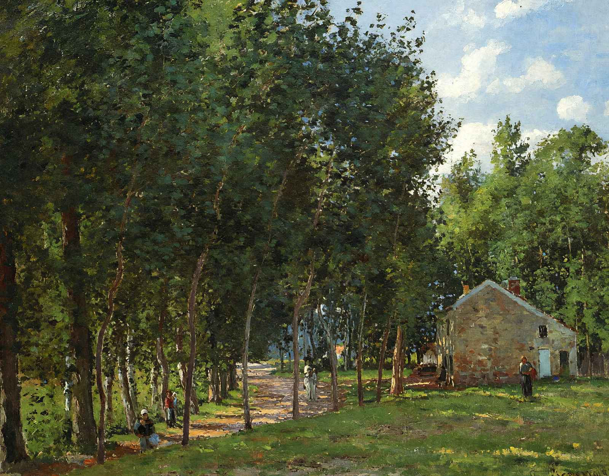 The House in the Forest 1872 Painting by Camille Pissarro Art Print (6 Sizes)