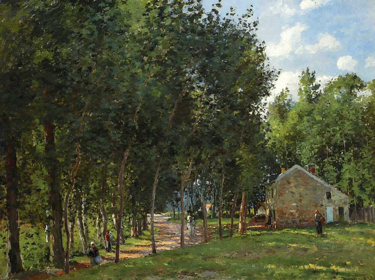 The House in the Forest 1872 Painting by Camille Pissarro Art Print (6 Sizes)