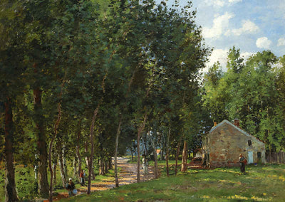 The House in the Forest 1872 Painting by Camille Pissarro Art Print (6 Sizes)