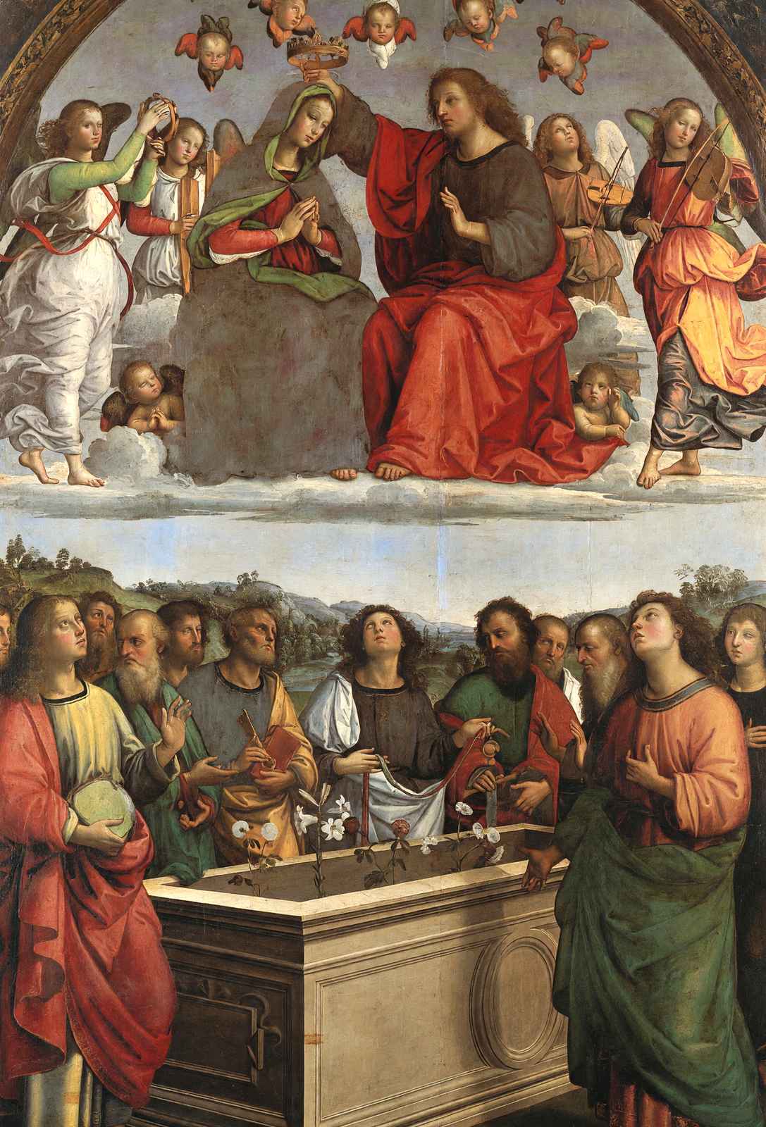 The Crowning of the Virgin Art Print 1503 Painting by Raphael (6 Sizes)