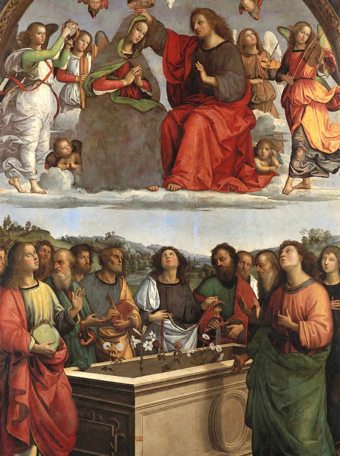 The Crowning of the Virgin Art Print 1503 Painting by Raphael (6 Sizes)