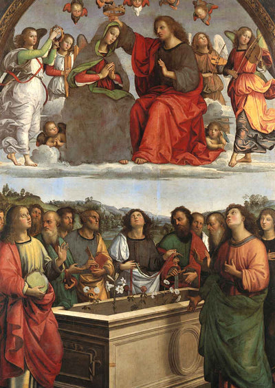 The Crowning of the Virgin Art Print 1503 Painting by Raphael (6 Sizes)