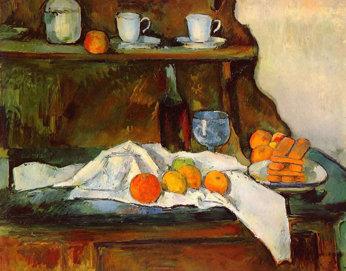 The Buffet 1877 Painting by Paul Cezanne Art Print (6 Sizes) - Restored