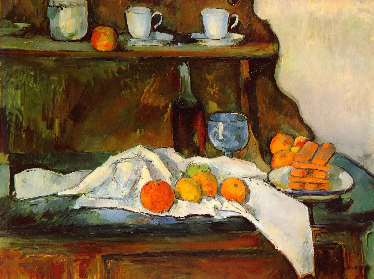 The Buffet 1877 Painting by Paul Cezanne Art Print (6 Sizes) - Restored