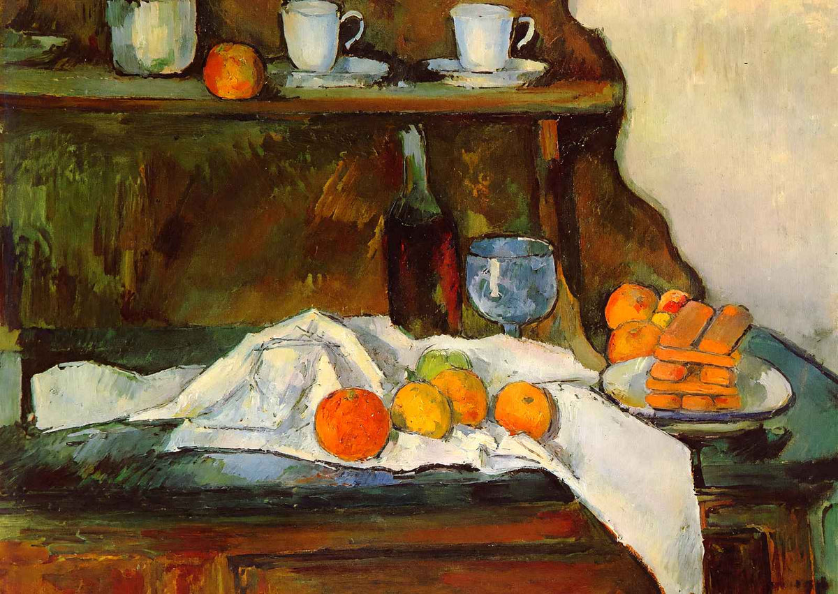 The Buffet 1877 Painting by Paul Cezanne Art Print (6 Sizes) - Restored