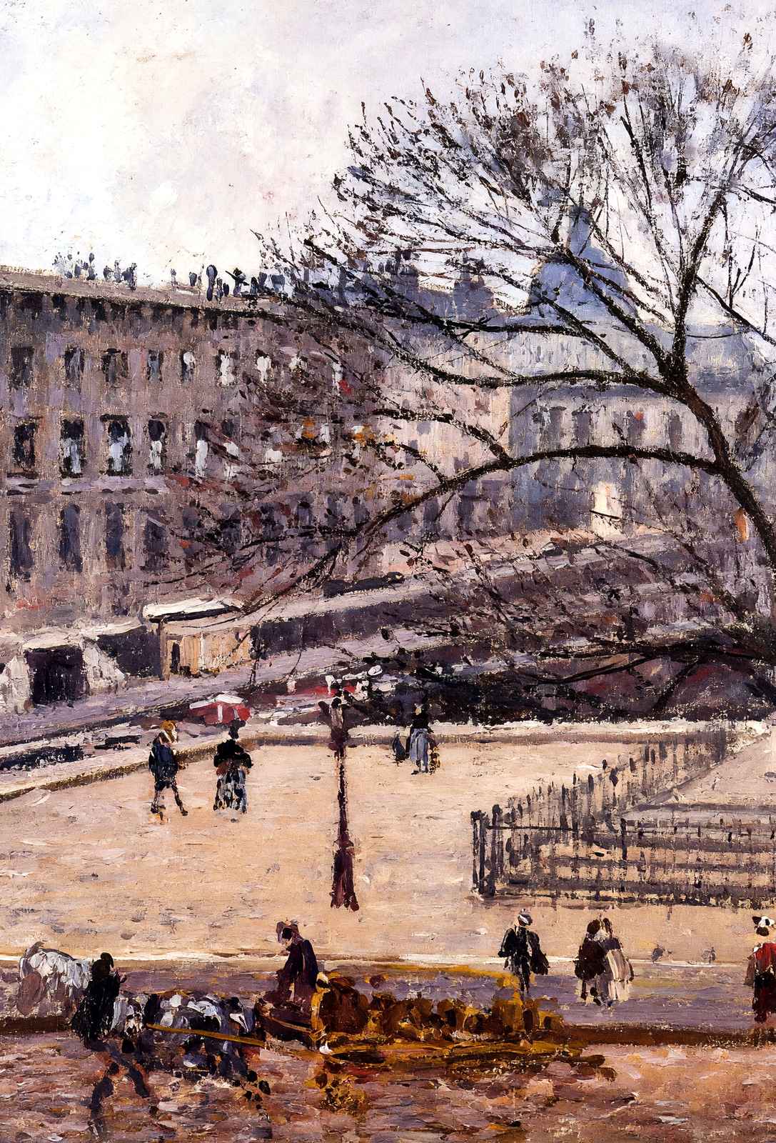 The Treasury and the Academy, Gray Weather Art Print 1903 by Pissarro (6 Sizes)