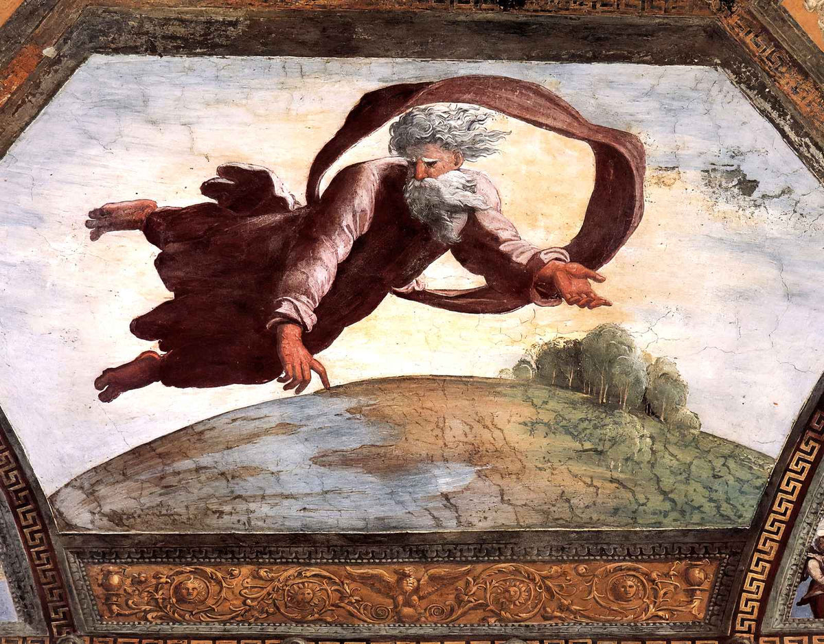 The Separation of Land and Water 1519 Painting by Raphael Art Print (6 Sizes)