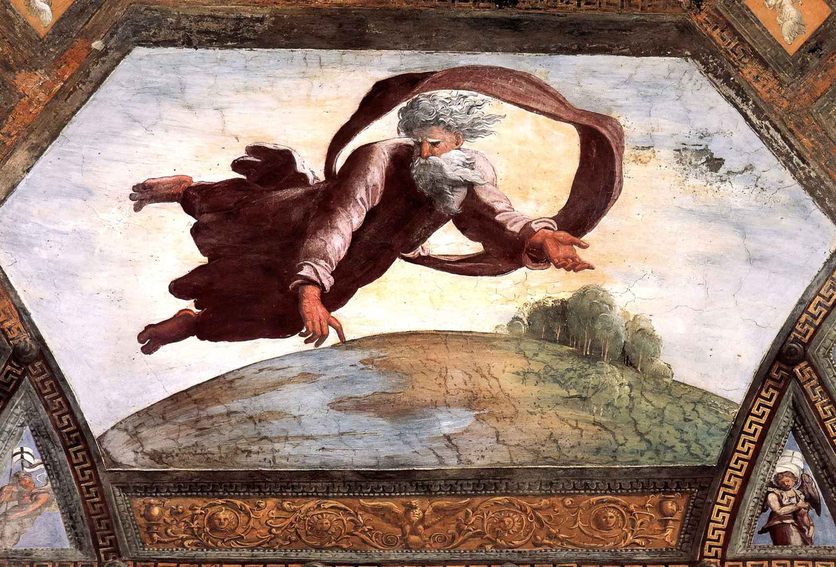 The Separation of Land and Water 1519 Painting by Raphael Art Print (6 Sizes)