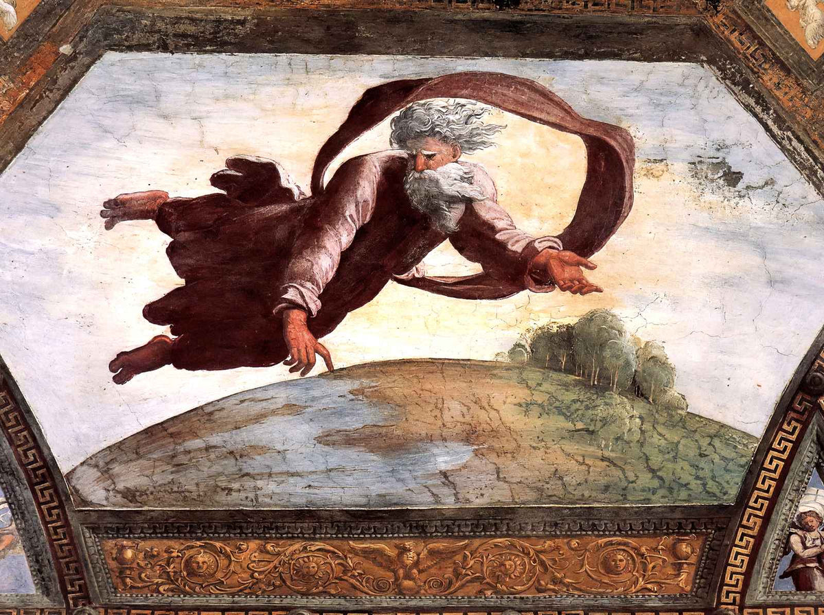 The Separation of Land and Water 1519 Painting by Raphael Art Print (6 Sizes)