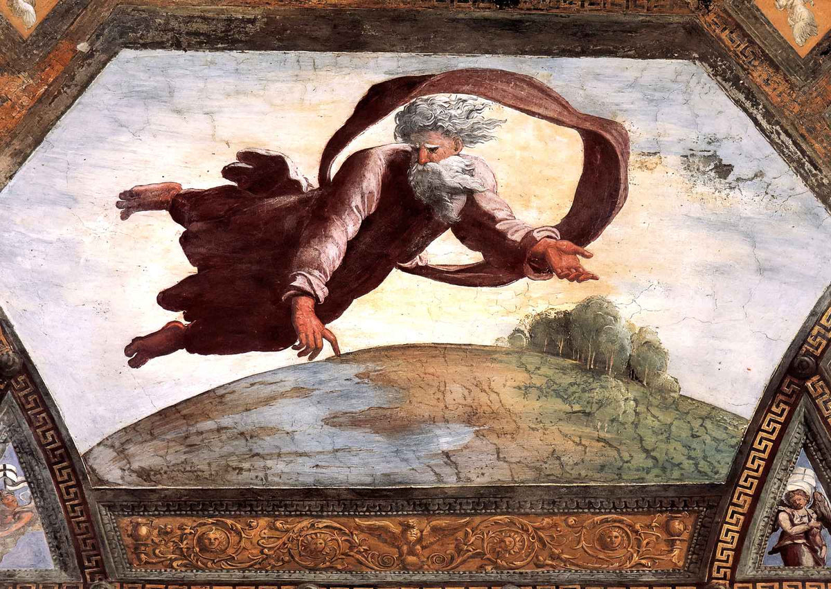 The Separation of Land and Water 1519 Painting by Raphael Art Print (6 Sizes)