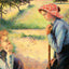 The Talk Art Print 1892 Painting by Camille Pissarro (6 Sizes) - Restored