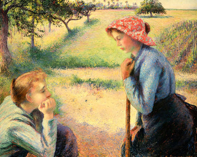 The Talk art print by Camille Pissarro (1892)
