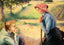 The Talk Art Print 1892 Painting by Camille Pissarro (6 Sizes) - Restored