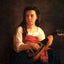 The Mandolin Player Art Print 1872 Painting by Mary Cassatt (6 Sizes)