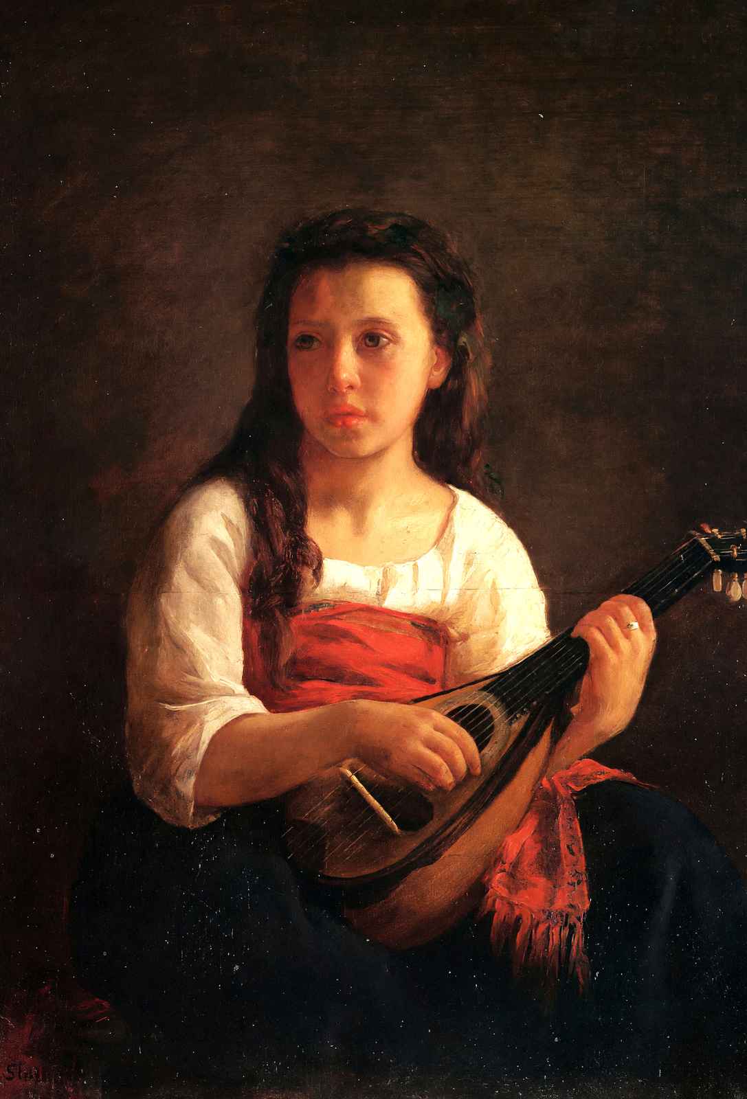 The Mandolin Player Art Print 1872 Painting by Mary Cassatt (6 Sizes)
